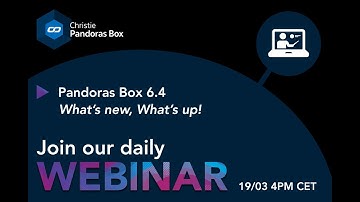 Webinar #01 - Pandoras Box 6.4 Manager - What