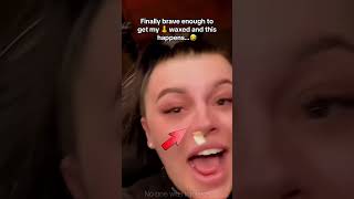 Nose waxing + anxiety =😴 #getitoutofmyface #waxing #nosewaxing #fyp #anxiety