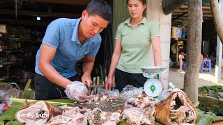 Heavy Rain, Processing Roasted Meat and Bringing It to the Market to Sell | Family Farm