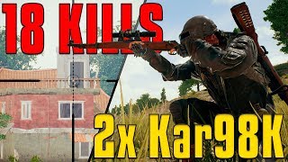 18 Kill Solo with 2x Kar98k! | PUBG