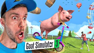 VIREI UM PORCO NO GOAT SIMULATOR 3 - Brancoala Games