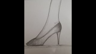 Ayakkabı Nasıl Çizilir? Karakalem Ayakkabı Çizimi. Topuklu Ayakkabı Nasıl Çizilir?