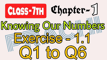 Class - 7th (Prachi) || Chapter - 1 Knowing Our Numbers- Integers||