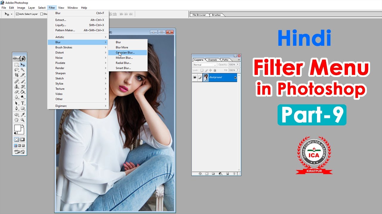 Nghệ thuật và Mờ - Menu Lọc trong Photoshop với ví dụ bằng tiếng Hindi: Từ nghệ thuật đến công nghệ, cùng khám phá lọc mờ trong Photoshop với những ví dụ hấp dẫn, được trình bày bằng tiếng Hindi. Hãy tìm hiểu về một trong những công cụ photoshop cơ bản nhất nhưng vô cùng độc đáo.