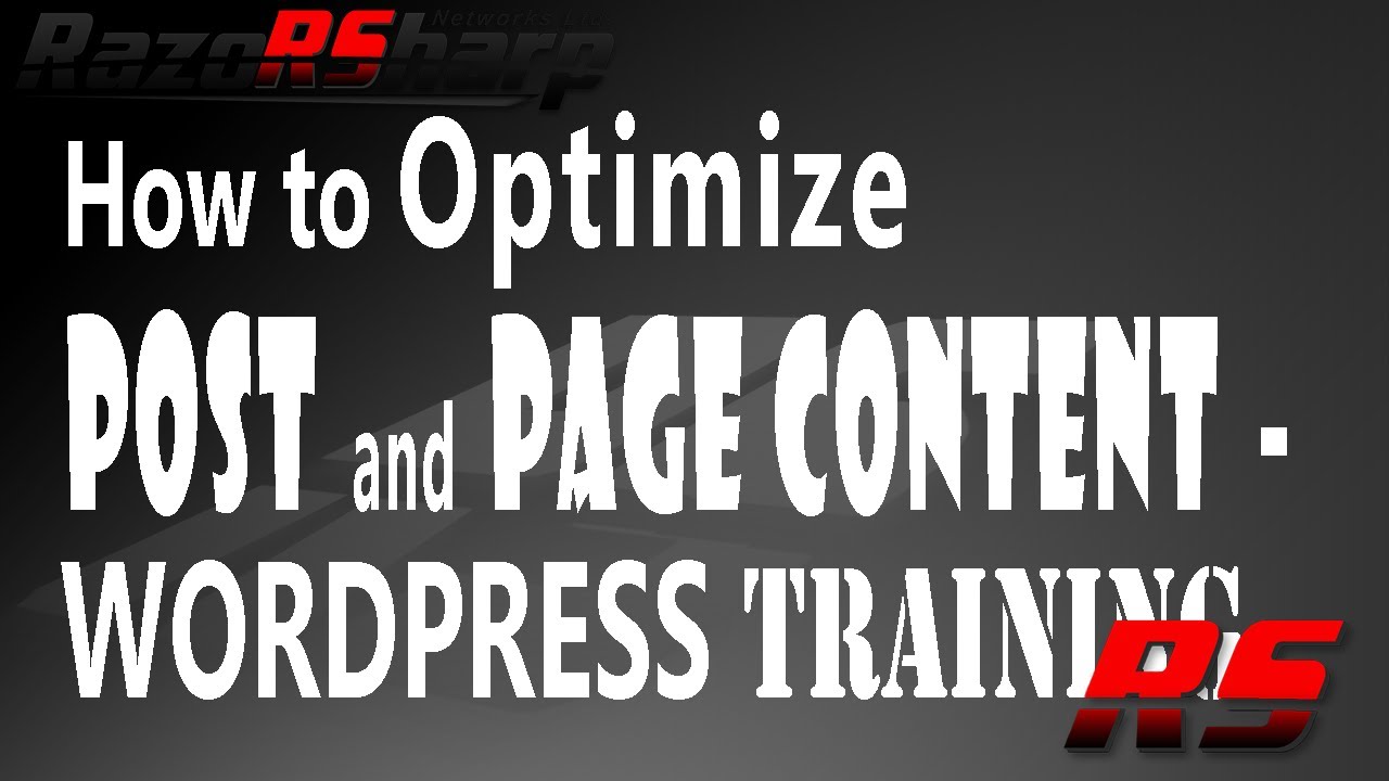 Optimize Page & Post Content Like a Pro - WordPress SEO Training - YouTube