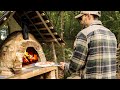 Cooking the First Meal in the Brick Pizza Oven!