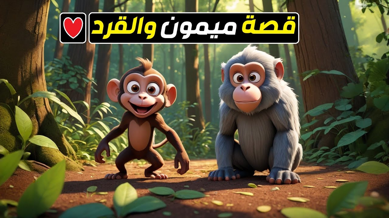 مغامرة مثيرة بين القرد ميمون والقرد كبير ️ قصة أطفال رائعة! - YouTube