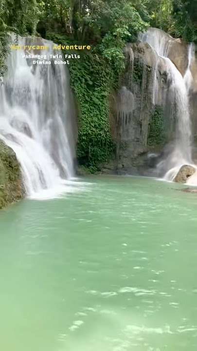 Pahangog Twin Falls|Harrycane Adventure #travel #adventure #nature #falls #viral #shorts #travelvlog