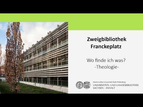 Zweigbibliothek Franckeplatz: Wo finde ich was? | Theologie