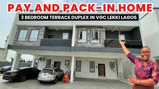 INSIDE A PAY AND PACK-IN HOME IN VGC LEKKI | 3 BEDROOM TERRACE DUPLEX | VICTORIA CREST ESTATE LEKKI