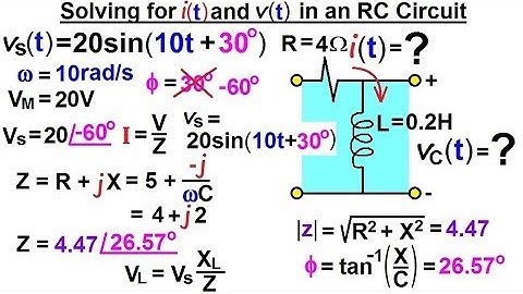Electrical Engineering: Ch 10 Alternating Voltages & Phasors (33 of 82) i=? & v=? in an RL Circuit