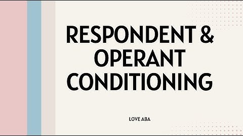 What is respondent and operant conditioning with examples and mock exams #ABA #psychology #BCBAexam