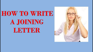 Joining Letter...//Writing a Formal Joining Letter/Report for a Job