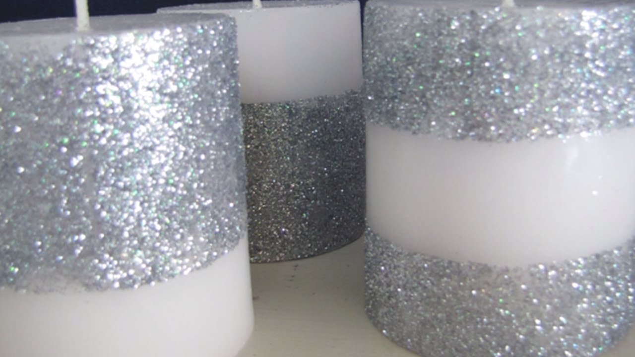 Crea delle luccicanti candele glitterate fai da te casa ...