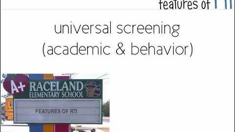 Response to Intervention RTI