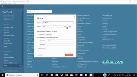 Connect Oracle with Tableau