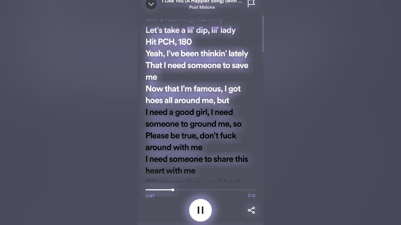 I Like You by Post Malone Lyrics #shorts