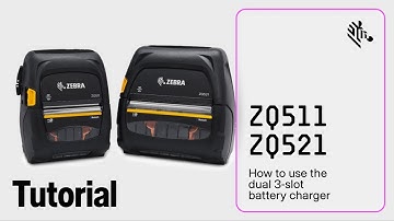 Zebra ZQ500 Series How To: Use the Dual 3-slot Battery Charger