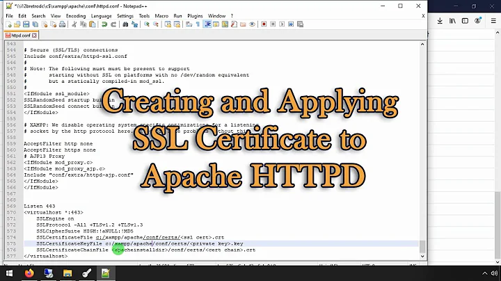 Creating and Applying SSL Certificate to Apache HTTPD