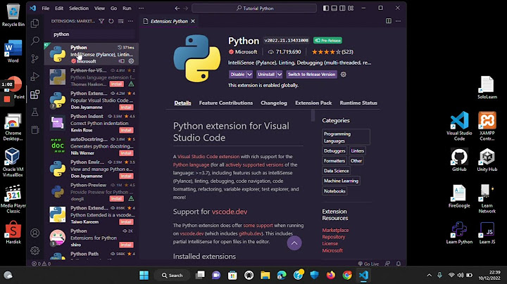 Cara menjalankan python di vscode