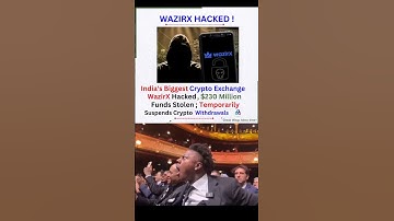 Wazirx Hacked 😳|| Indian Crypto Exchange 😱😭💰 #hacker #shorts #crypto #cryptocurrency @CryptoRanjib