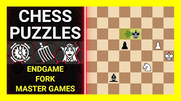 Chess Puzzles to Practice. Themes: Endgame, Fork, Master games. Learn Chess