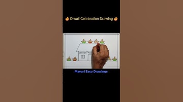 Diwali Celebration Drawing Easy 😍 #shorts