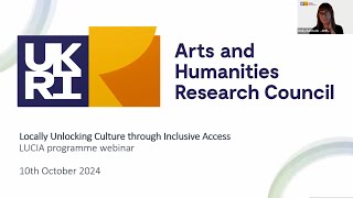 AHRC Locally Unlocking Culture through Inclusive Access LUCIA programme