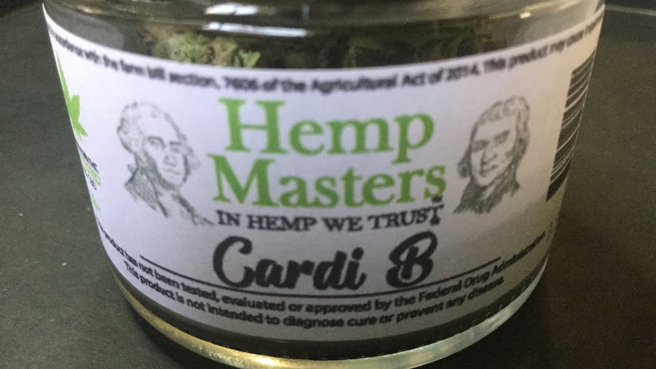 Cardi B industrial hemp flower strain from hemp masters USA cbd product review