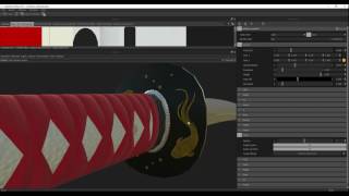 Customizing a katana with Universal Katana and Substance Player (no audio)