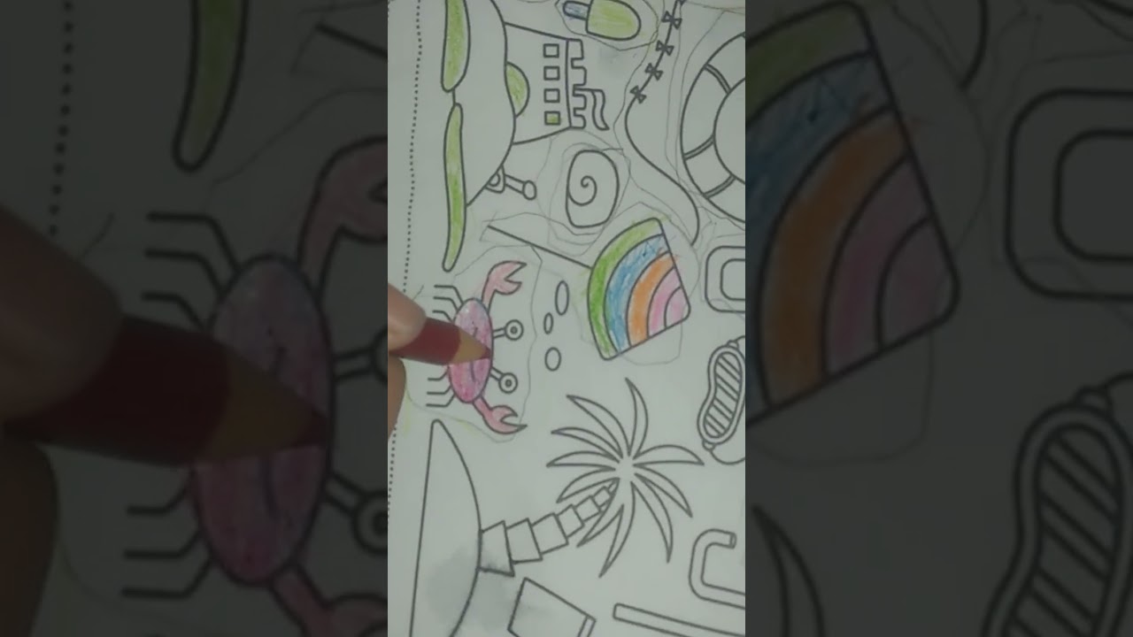 coloring crab make pencil color 