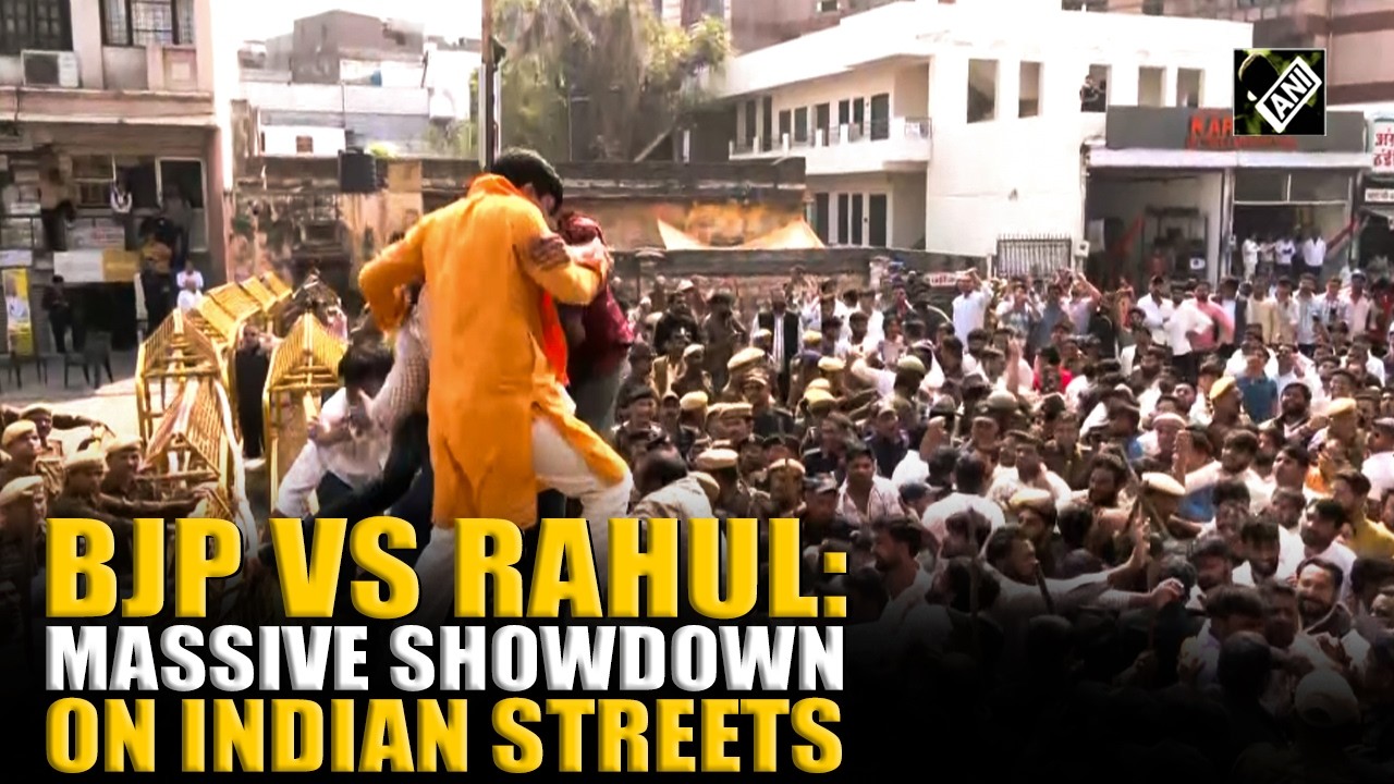 From Jaipur to Jammu, BJP Yuva Morcha stages protests against Congress over ruckus at AI Summit