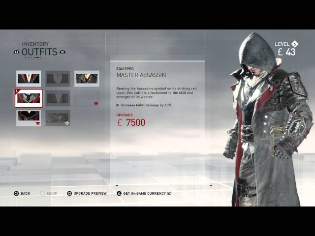 Assassin's Creed: Syndicate - Jacob Frye Master Assassin Outfit (With  Tophat) Increase Kukri Damage 