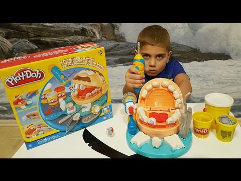 Мистер зубастик, доктор зубастик, Play Doh пластилин. Play Doh Dr. Wackelzahn.