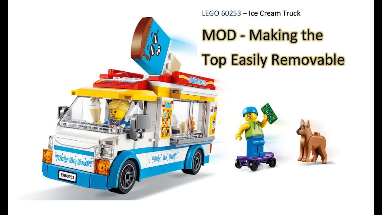 Lego 60253 MOC Making the Roof Easily Removable for the Ice Cream Truck