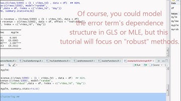Panels and Clustering in R