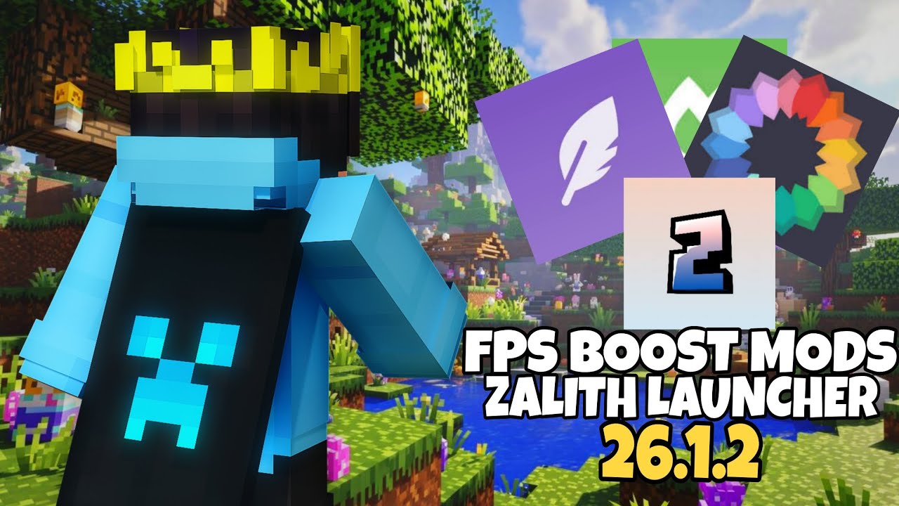 Best FPS BOOST Mods For Minecraft 26.1.2 Mojo/Zalith Launcher... - YouTube