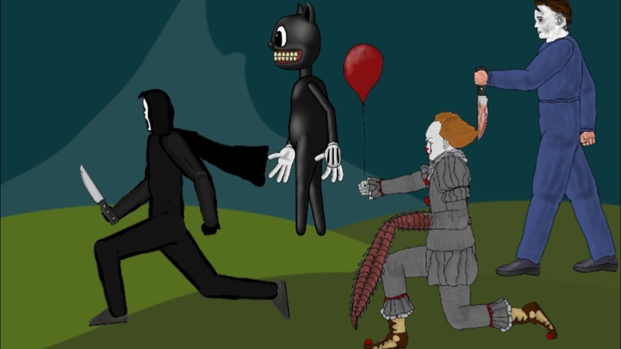 It, Michael Myers, Cartoon Cat, Ghostface / DC 2.