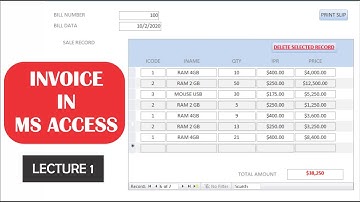 Fully Automated Invoice Software to Create BILL in MS ACCESS |INVOICE LECTURE 1