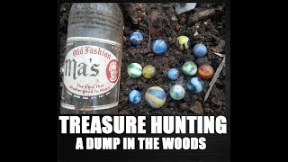 Trash Picking An Old Dump - Digging Vintage Marbles - Antiques - Bottle Digging - Marble Run -