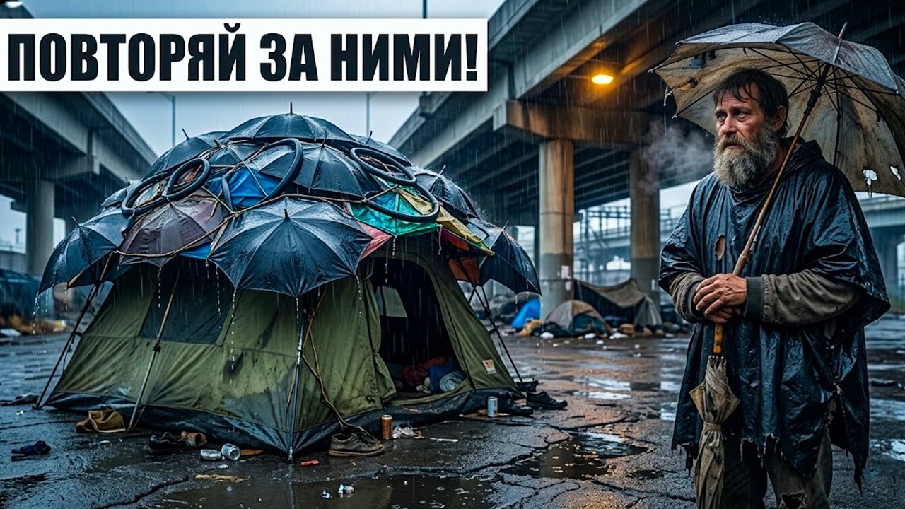 Почему они не промокают? Хитрости Бездомных против стихии, которые спасают жизнь!