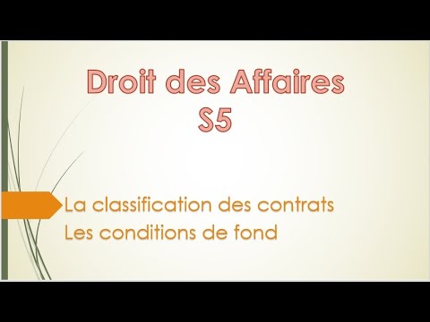 Vidéo: Qu'entendez-vous par contrat en droit des affaires ?