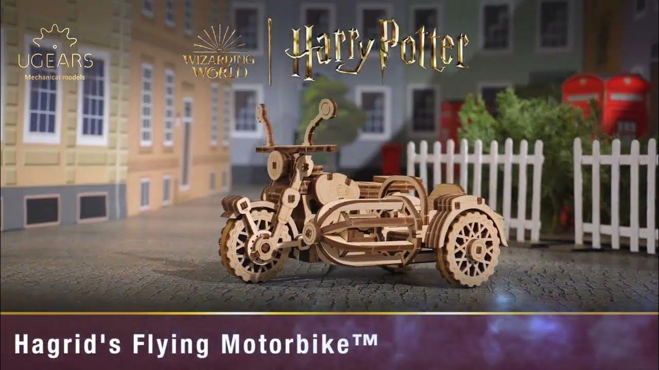 Mechanical UGEARS wooden 3D puzzle Model Hagrid Flying Motorbike