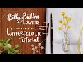 Billy Button Flowers: Step by Step Watercolor Tutorial