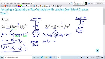 Factoring a Quadratic in Two Variables with Leading Coefficient Greater Than 1