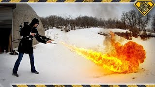 Can You Use a Flamethrower to Quickly Clear Snow? TKOR Tests The Idea Of Flamethrower Snow Removal