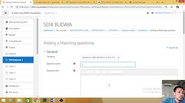 MEMBUAT SOAL ONLINE MATCHING (MENJODOHKAN) DENGAN MOODLE