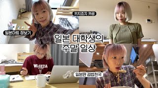 🇯🇵 와세다 교환학생의 별거 없는 주말 기록 | 일본인 친구와 점심 | 카공하고 과제하고 인강듣고 | 키치죠지 | 마츠야 식당
