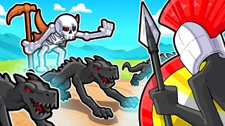 NEW Undead Army of Chaos VS Stickman Speartons in Stick War 3