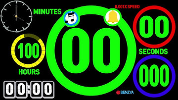 UHD/4K/2160p flipclock colorful circle 100 hours countdown timer alarm🔔speedfeeling